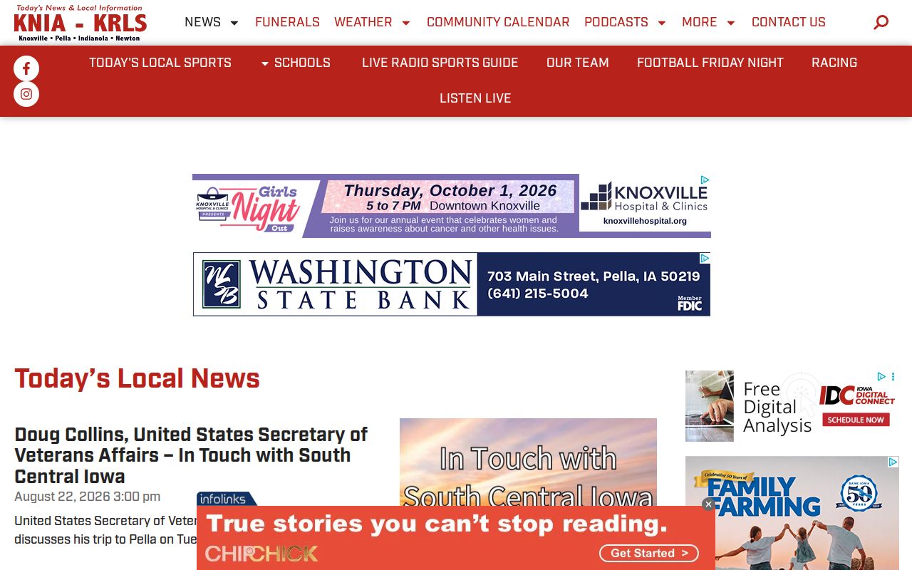 KNIA/KRLS Marion County crime news section